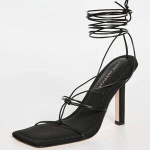 NIB Good American Women's Caged Lace Up Strappy Heels, Size 5.5
